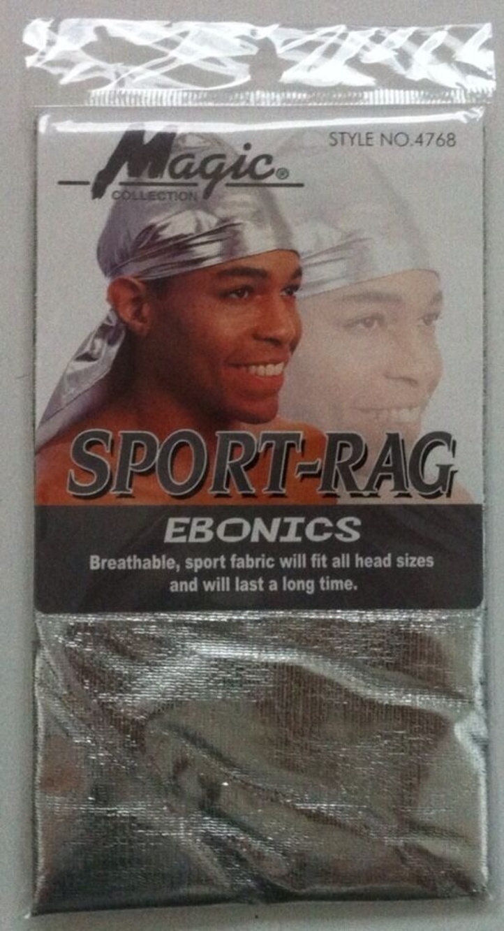 Magic Sport Rag Hip Hop Urban Shiny Silver Du Doo DuRag DooRag bandana